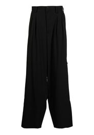 Yohji Yamamoto loose-fit pleat-detail trousers - Nero