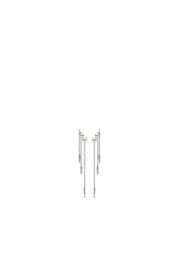 Yoko London 18kt white gold Trend freshwater pearl and diamond earrings - Argento