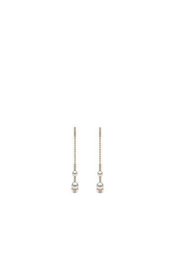 Yoko London 18kt yellow gold Trend freshwater pearl and diamond arrow earrings - Oro