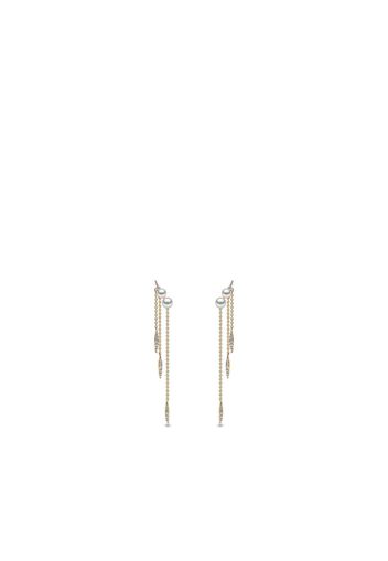 Yoko London 18kt yellow gold Trend freshwater pearl and diamond chain earrings - Oro