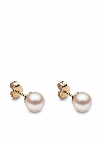 Yoko London 18kt yellow gold Classic 7mm Akoya pearl stud earrings - Oro