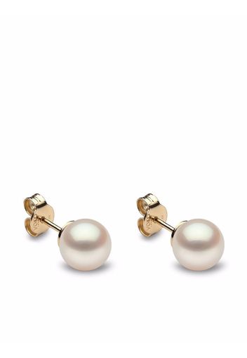 Yoko London 18kt yellow gold Classic 8mm Freshwater pearl stud earrings - Oro