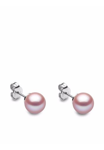 Yoko London 18kt white gold Classic 8mm Freshwater pearl stud earrings - Argento