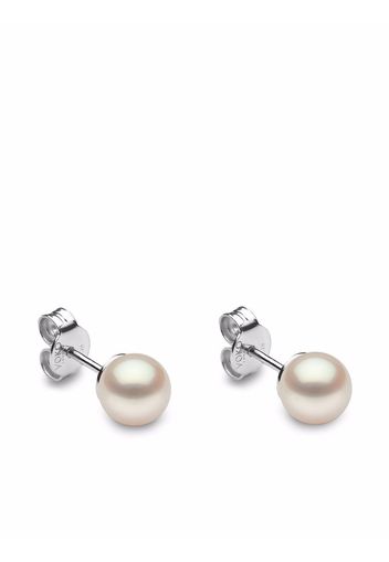 Yoko London 18kt white gold Classic 6mm Freshwater pearl stud earrings - Argento