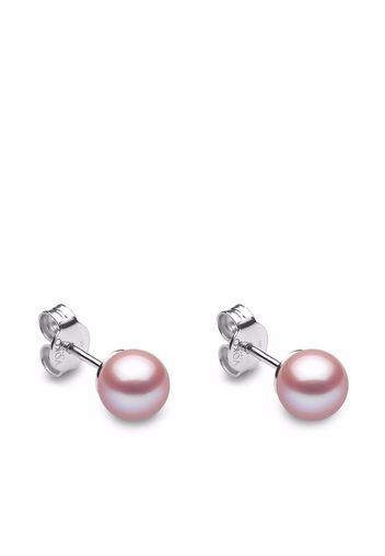 Yoko London 18kt white gold Classic 6mm Freshwater pearl stud earrings - Argento