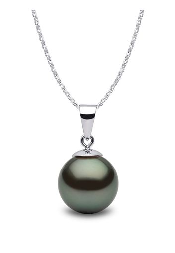 Yoko London 18kt white gold Classic 9mm Tahitian Pearl pendant necklace - Argento