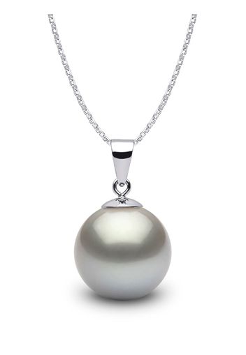 Yoko London Collana con pendente in oro bianco 18kt con perla tahitiana - Argento