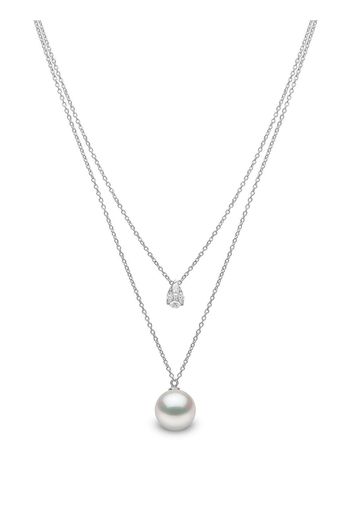 Yoko London Collana Starlight in oro bianco 18kt con perla e diamanti - Argento