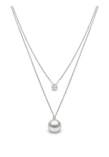 Yoko London 18kt white gold Starlight pearl and diamond necklace - Argento