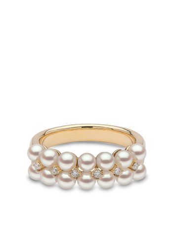 Yoko London 18kt yellow gold Eclipse Akoya pearl and diamond ring - Oro