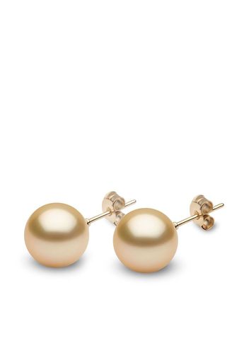 Yoko London 18kt yellow gold Classic 11mm golden South Sea pearl stud earrings - Oro