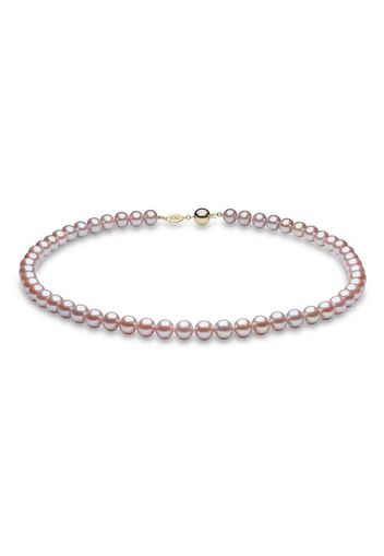 Yoko London 18kt yellow gold Classic 7mm pink freshwater pearl necklace - Oro