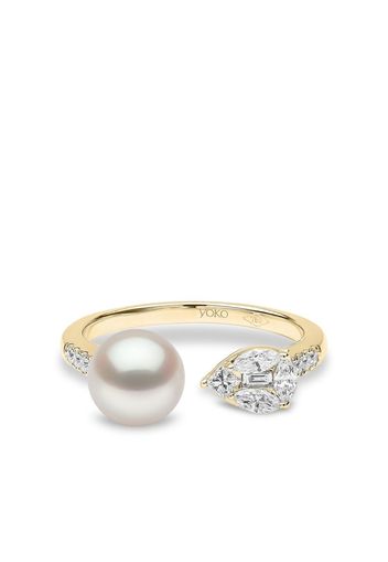 Yoko London 18kt yellow gold Starlight pearl and diamond ring - Oro