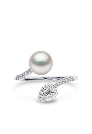 Yoko London 18kt white gold Starlight pearl and diamond ring - Argento