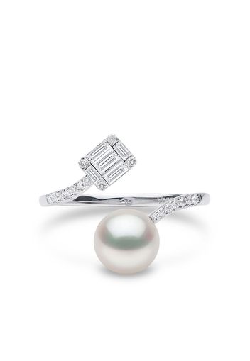 Yoko London 18kt white gold Starlight pearl and diamond ring - Argento