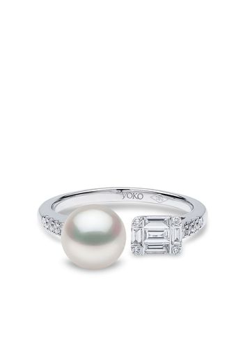 Yoko London 18kt white gold Starlight pearl and diamond ring - Argento