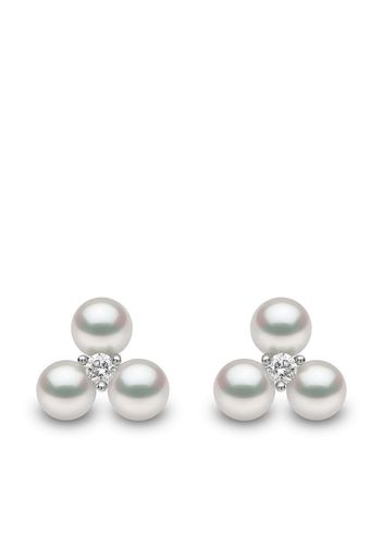 Yoko London 18kt white gold Trend pearl stud earrings - Argento