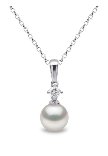 Yoko London 18kt white gold Classic Akoya pearl and diamond necklace - Argento