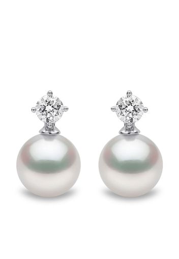 Yoko London 18kt white gold Classic Akoya pearl earrings - Argento