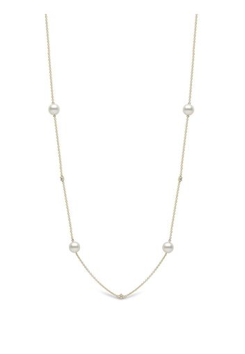 Yoko London 18kt yellow gold Akoya pearl and diamond necklace - Oro