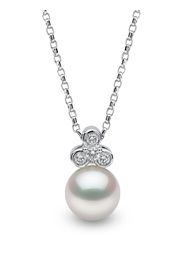 Yoko London 18kt white gold Trend freshwater pearl and diamond pendant necklace - Argento