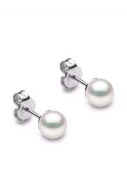 Yoko London 18kt white gold Classic 5mm Akoya pearl stud earrings - Argento