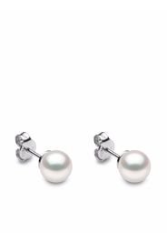 Yoko London 18kt white gold Classic 7mm Akoya pearl stud earrings - Argento