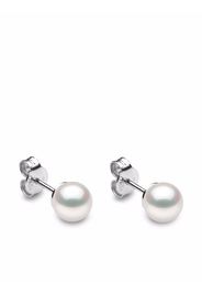 Yoko London 18kt white gold Classic 6mm Akoya pearl stud earrings - Argento