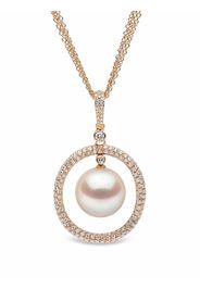 Yoko London Pendente Aurelia in oro rosa 18kt con perle dei Mari del Sud e diamanti