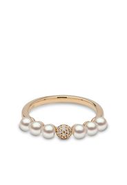 Yoko London 18kt yellow gold Eclipse Akoya pearl and diamond ring - Oro