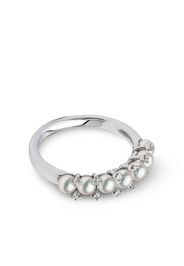 Yoko London 18kt white gold Eclipse Akoya pearl and diamond ring - Argento