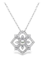 Yoko London Pendente Petal in oro bianco 18kt con perle e diamanti - Argento