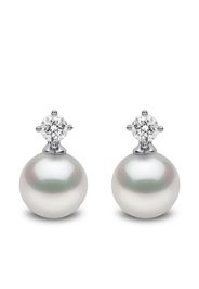 Yoko London Orecchini Classic in oro bianco 18kt con perle Akoya e diamanti - Argento
