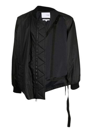 Yoshiokubo asymmetric bomber jacket - Nero