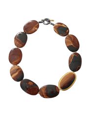 24kt yellow gold agate necklace