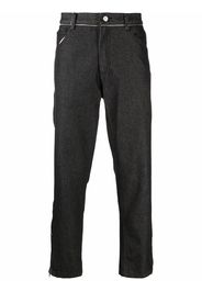 Youths In Balaclava zip-detail straight-leg jeans - Nero