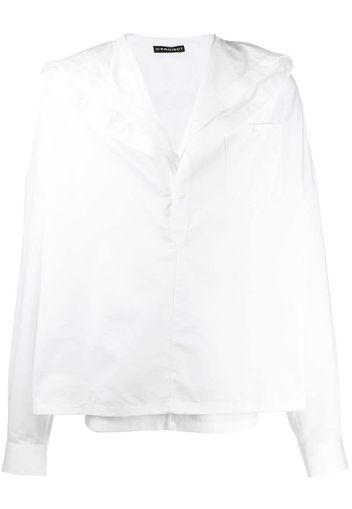 spread collar shirt