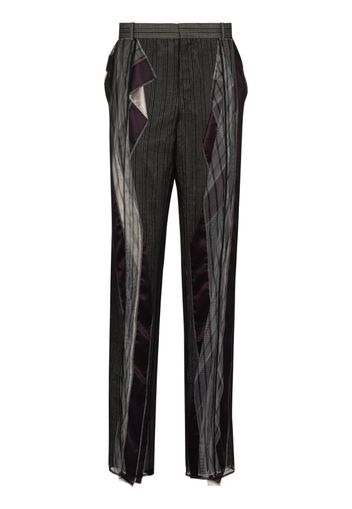 tulle embroidered tailored trousers