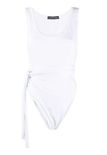 tie-waist sleeveless bodysuit