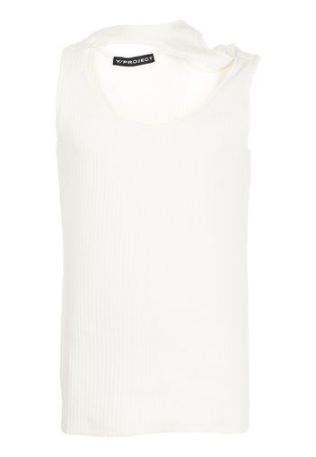 Y/Project cut out-detail vest - Bianco