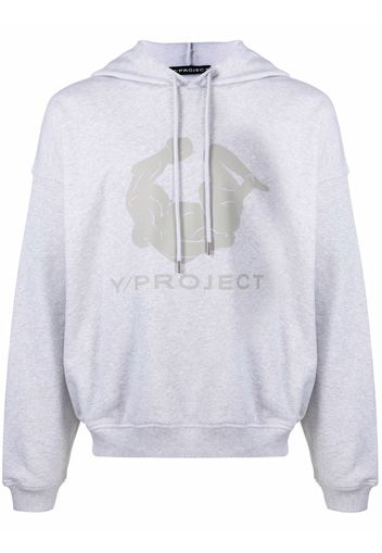 Y/Project logo-print hoodie - Grigio