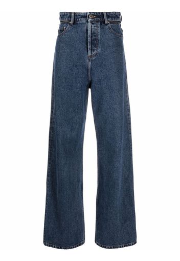 Y/Project high-rise wide-leg jeans - Blu