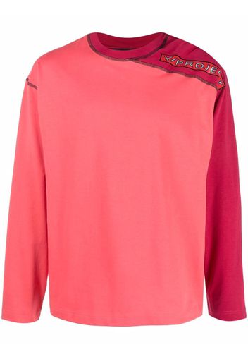 Y/Project two-tone cotton jersey - Rosa