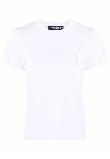 Y/Project logo-embroidered T-shirt - Bianco