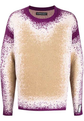 Y/Project spray-effect waffle-knitted sweater - Marrone