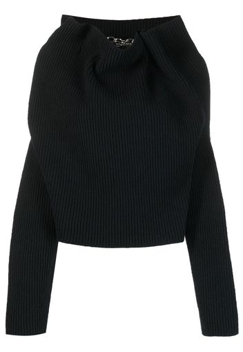 Y/Project draped chain ribbed jumper - Nero