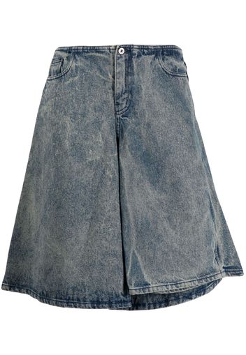 Y/Project washed denim midi skirt - Blu