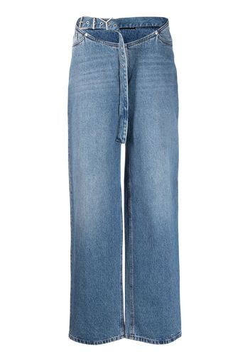 Y/Project low-rise loose-fit jeans - Blu