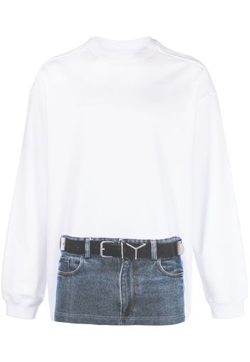 Y/Project trompe l'oeil-print sweatshirt - Bianco