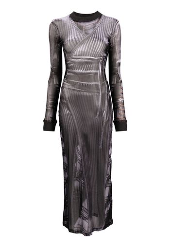 Y/Project x Jean Paul Gaultier Trompe L'oeil printed dress - Nero